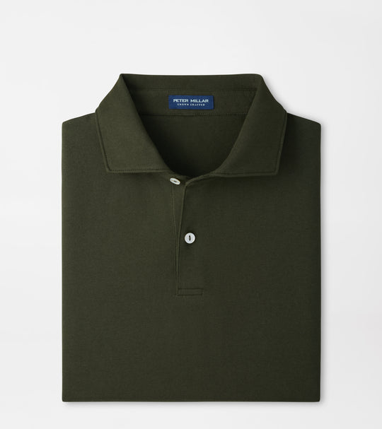 Albatross Cotton-Blend Piqué Polo In Dark Olive