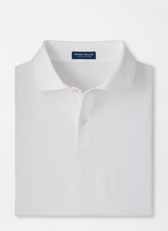 Albatross Cotton-Blend Piqué Polo In White