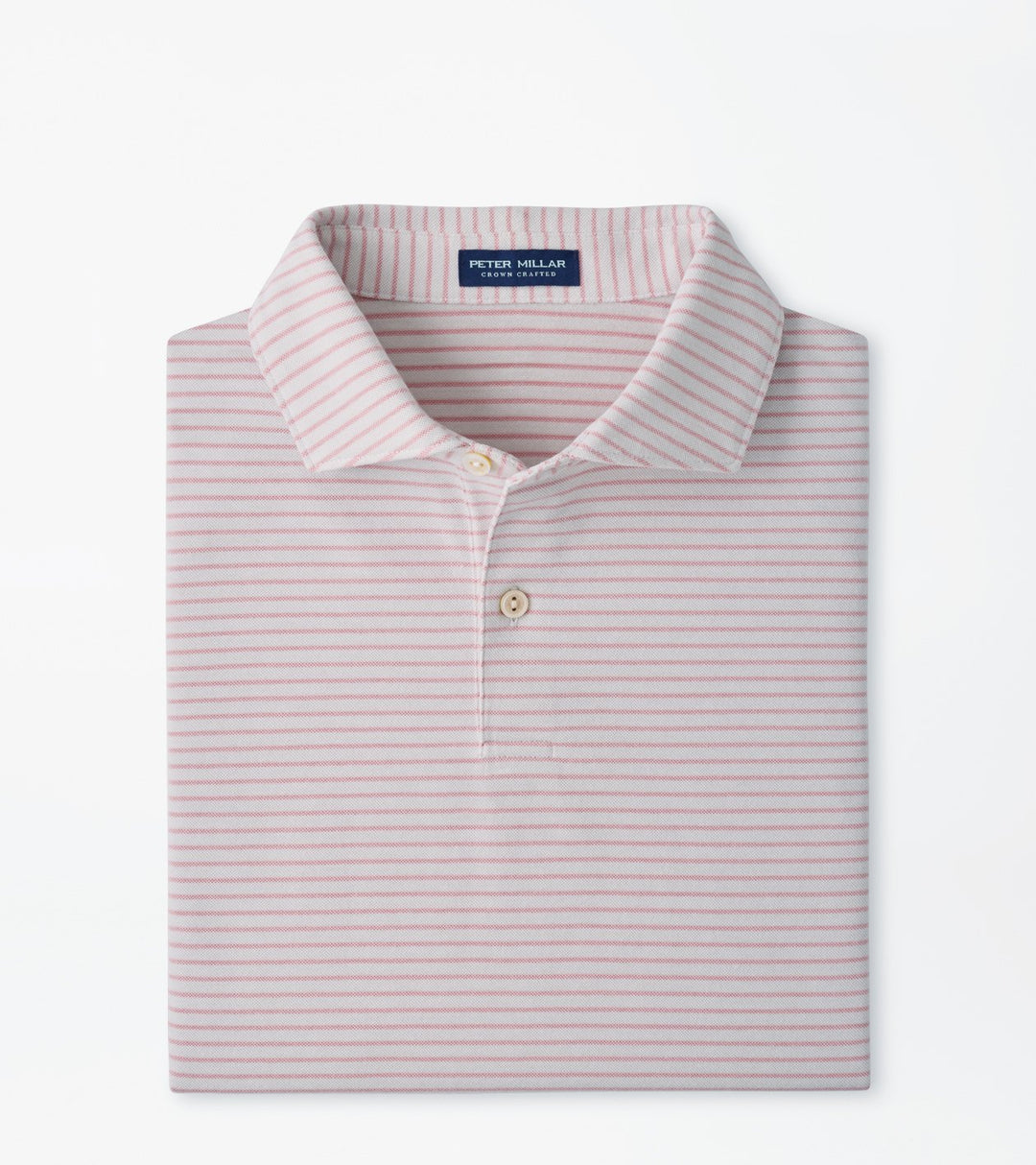 Albatross Stripe Cotton-Blend Piqué Polo In Grey Mist