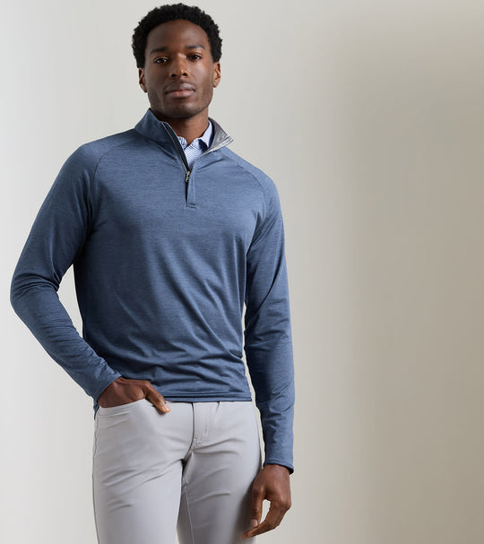 Stealth Performance Quarter-Zip In Cadet