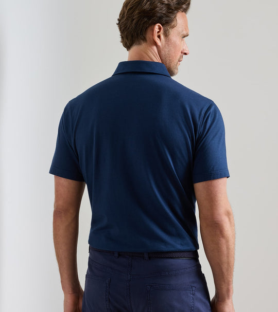 Excursionist Flex Short-Sleeve Polo In Atlantic Blue