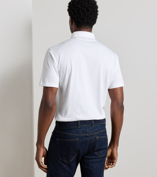 Excursionist Flex Short-Sleeve Polo In White