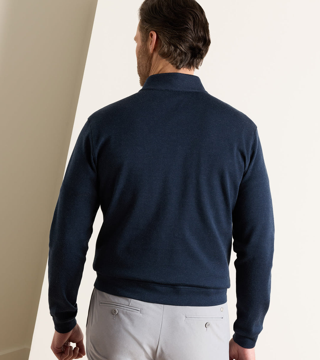 Grant Knit Quarter-Zip In Navy