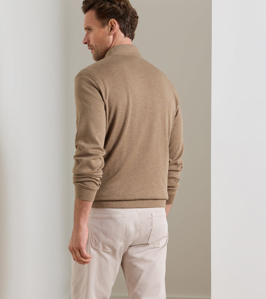 Grant Knit Quarter-Zip In Rye