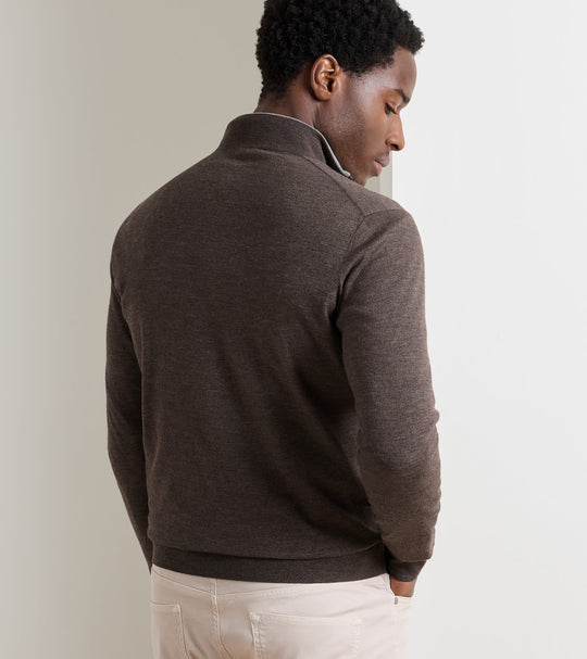 Excursionist Flex Quarter-Zip Sweater In Ash Brown