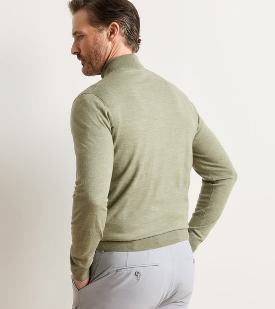Excursionist Flex Quarter-Zip Sweater In Bayleaf