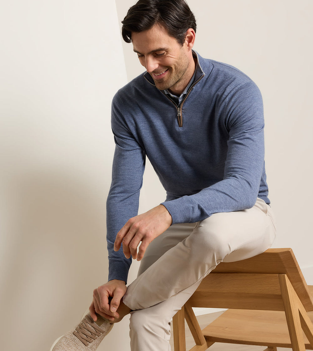 Excursionist Flex Quarter-Zip Sweater In Cadet