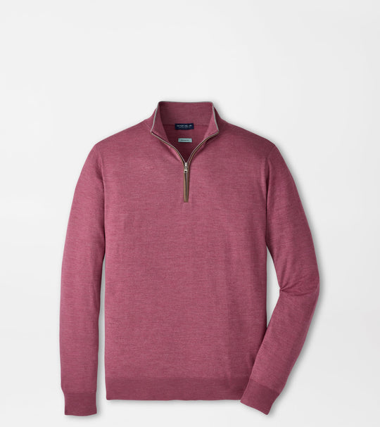 Excursionist Flex Quarter-Zip Sweater In Ruby Dusk