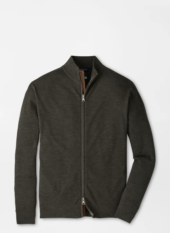 Excursionist Flex Full Zip Sweater In Dark Olive