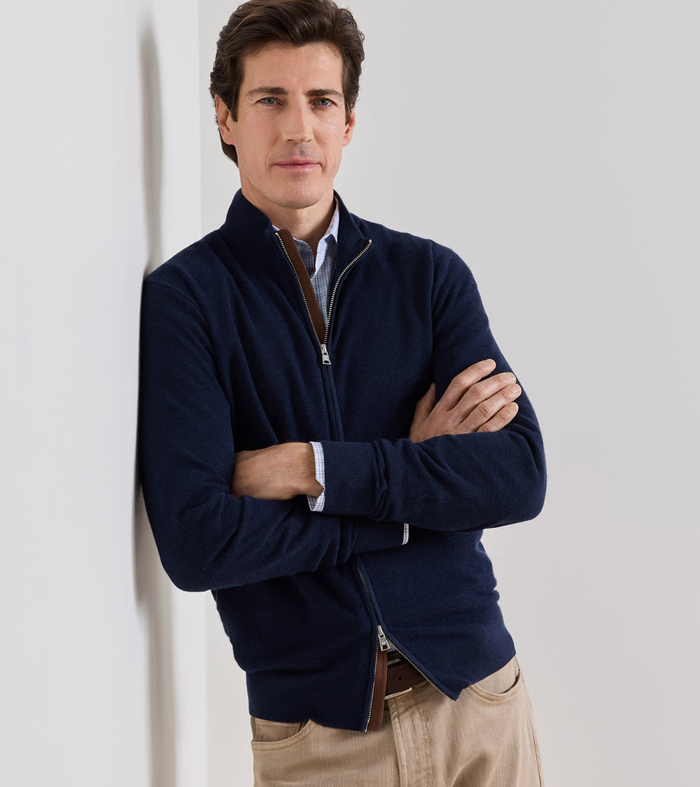 Excursionist Flex Full Zip Sweater In Navy