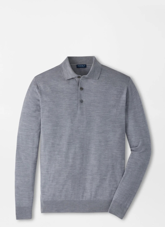Dorset Sweater Polo In Grey Heather