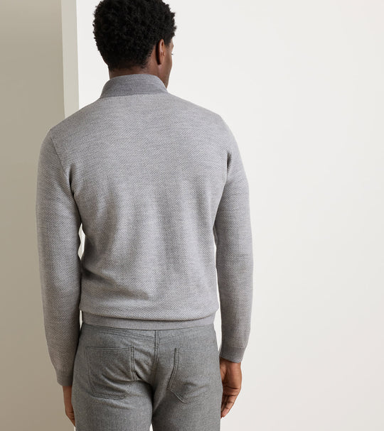 Ashland Quarter-Zip Sweater In Gale Grey