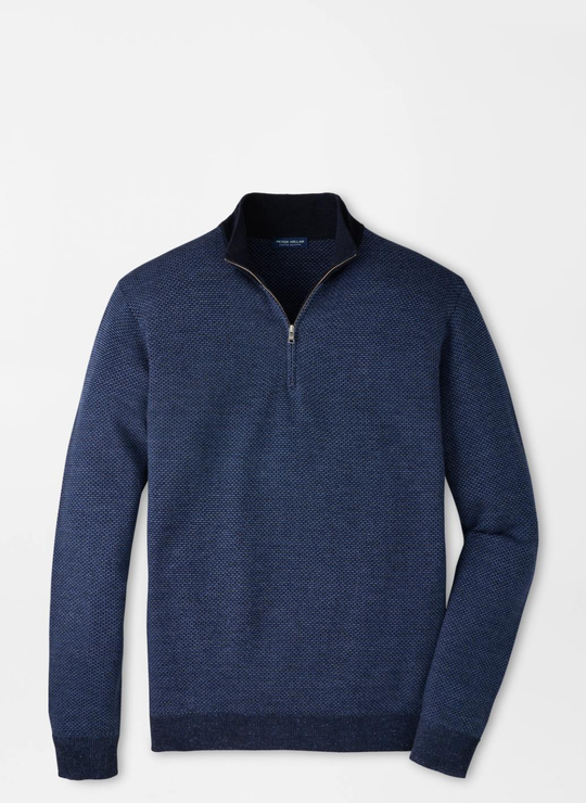Ashland Quarter-Zip Sweater In Midnight Navy