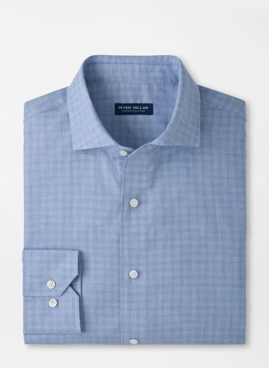 Felix Cotton Sport Shirt In Windy Blue