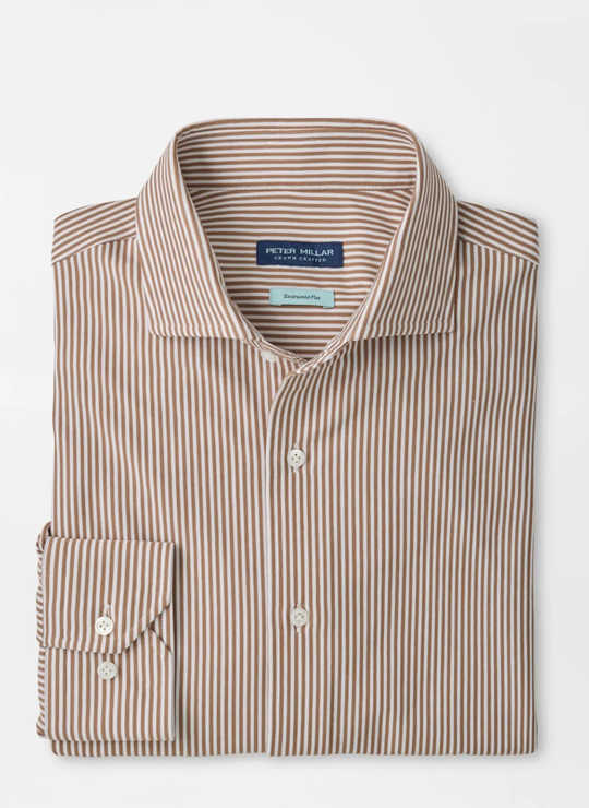 Excursionist Flex Stripe Sport Shirt In Nutmeg