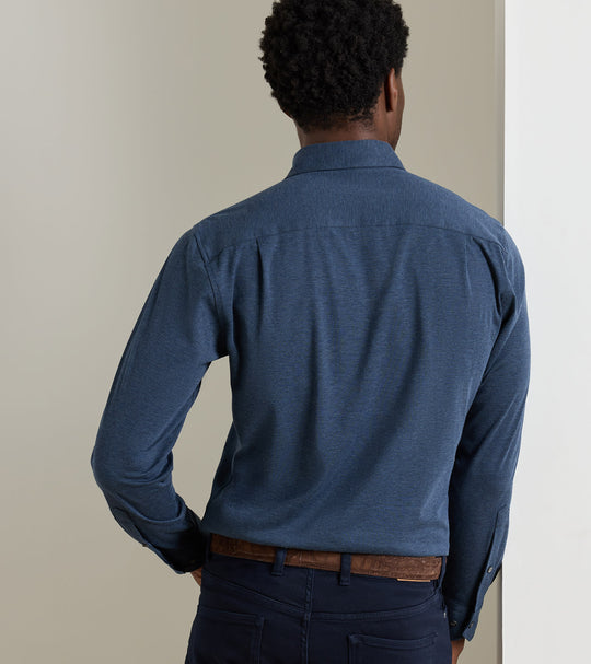 Excursionist Flex Solid Sport Shirt In Navy