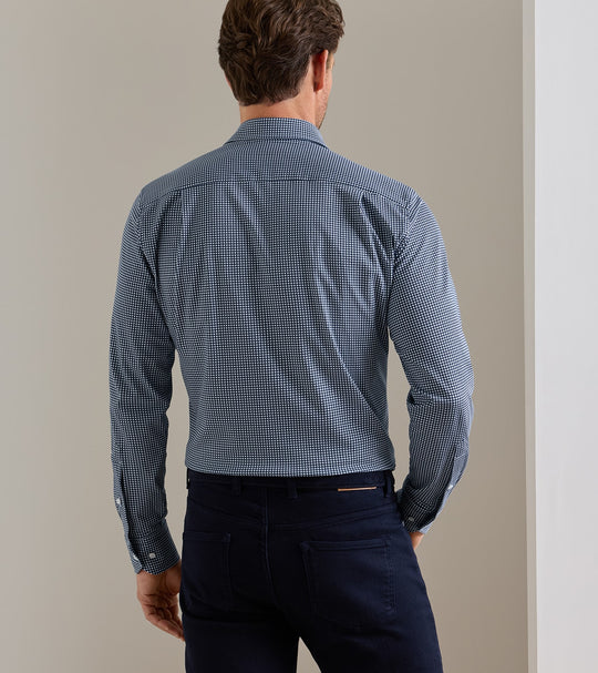 Excursionist Flex Gingham Sport Shirt In Cadet
