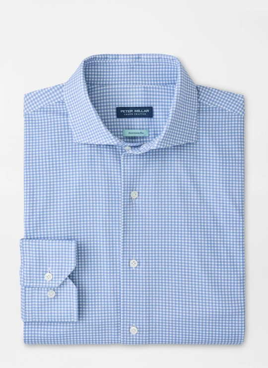 Excursionist Flex Gingham Sport Shirt In Windy Blue