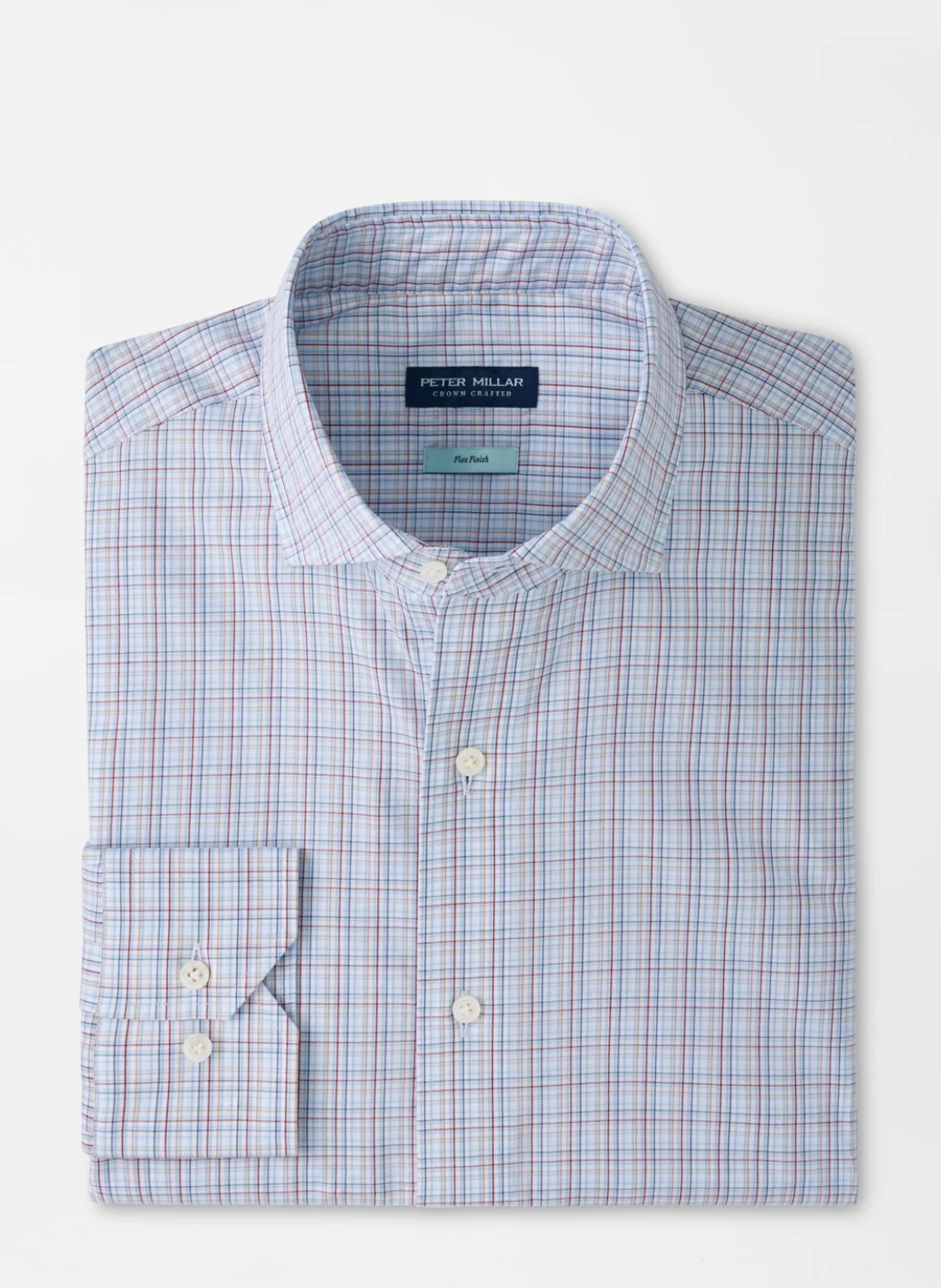Amos Cotton Sport Shirt In Whitehaven Blue
