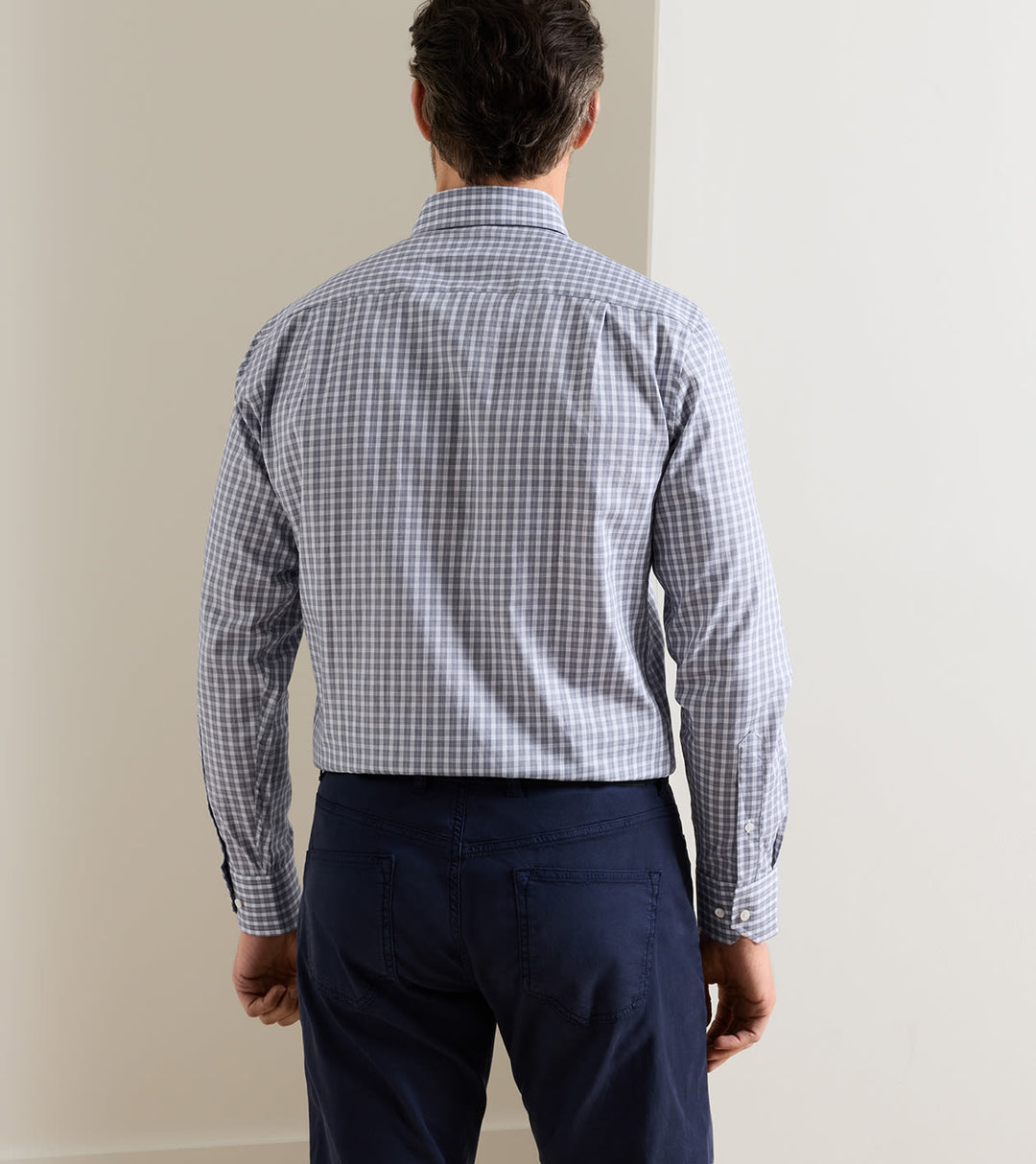 Chester Cotton Sport Shirt In Navy