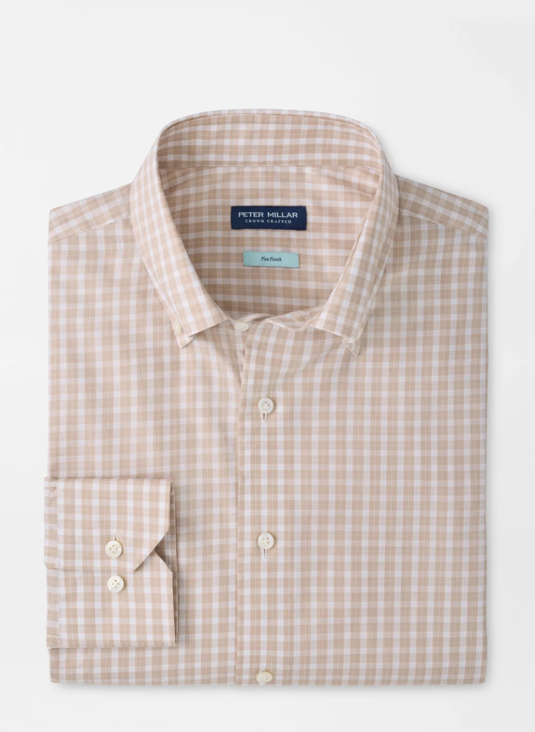 Chester Cotton Sport Shirt In Nutmeg