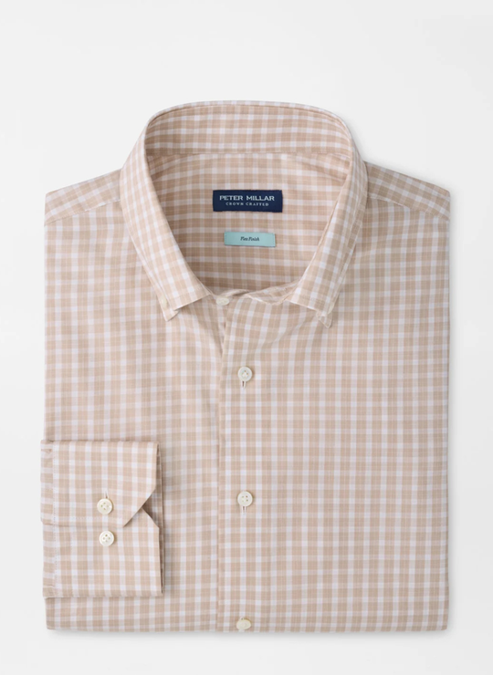 Chester Cotton Sport Shirt In Nutmeg