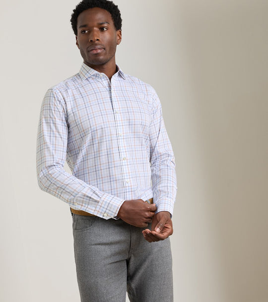 Arthur Cotton Sport Shirt In Windy Blue