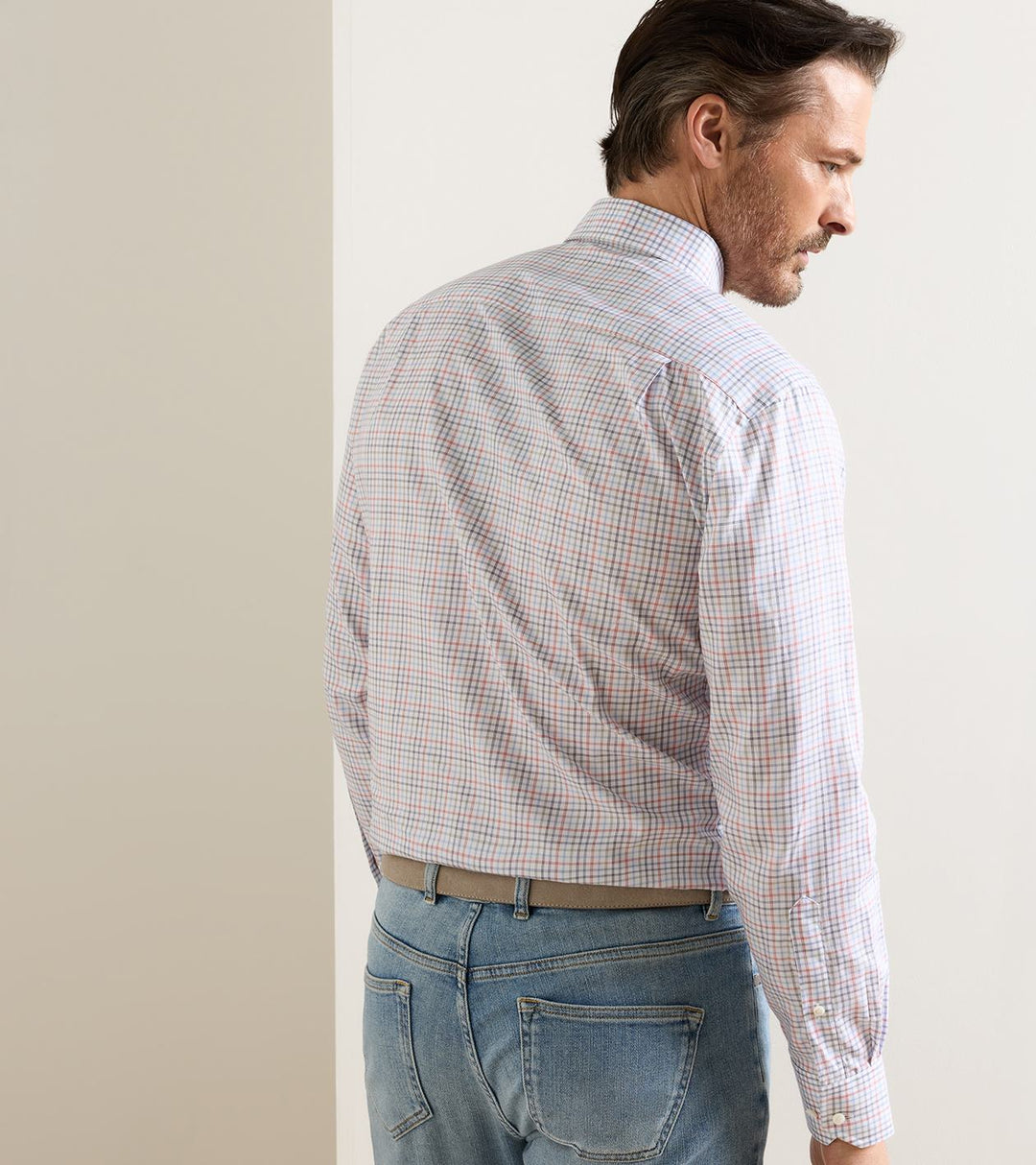 Otis Cotton Sport Shirt In Cadet