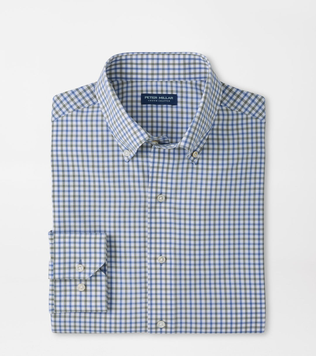 Clarence Performance Poplin Sport Shirt In Windy Blue