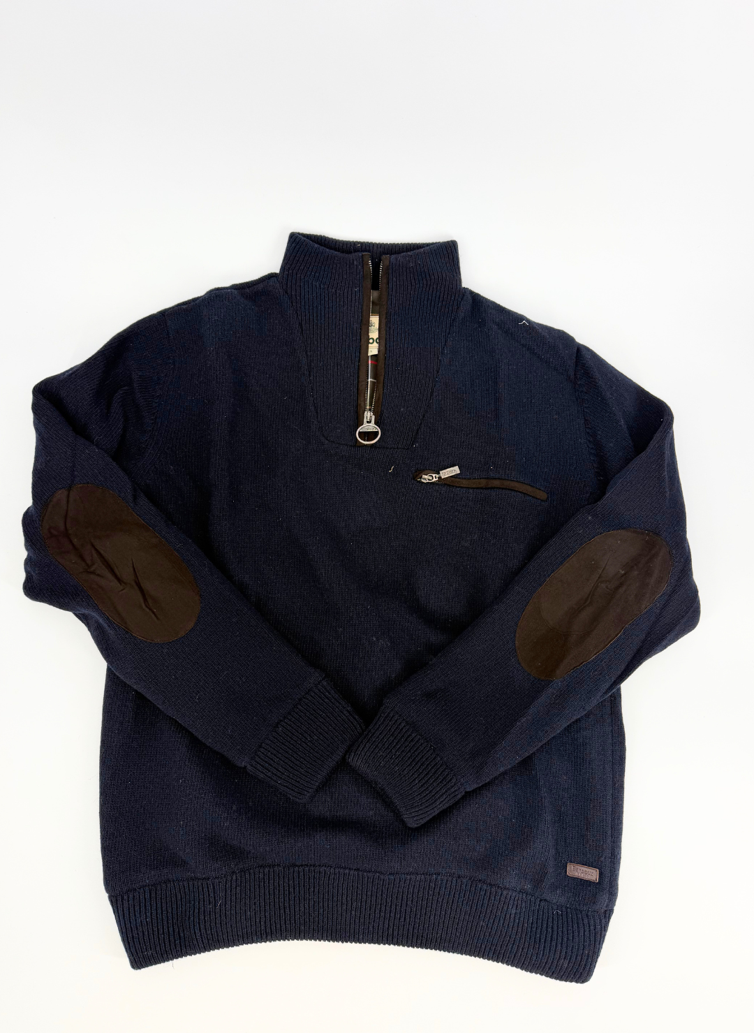 Wool Lined Q-Zip in Navy