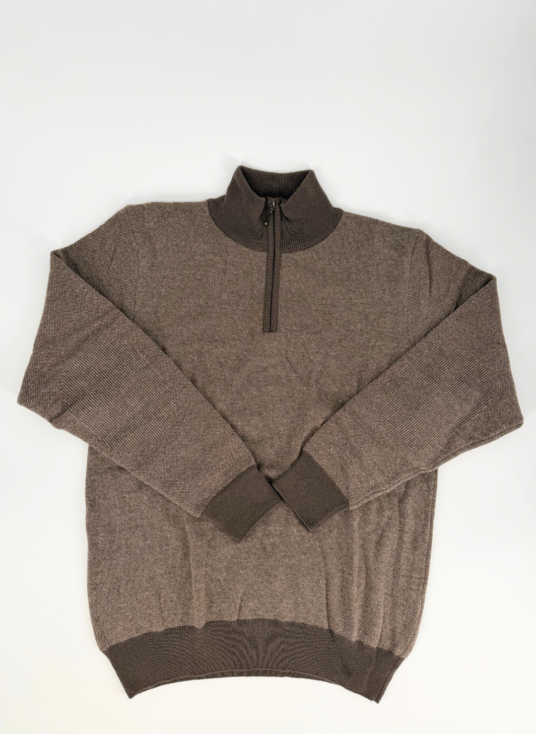 Wool Q-Zip Sweater in Sandstone