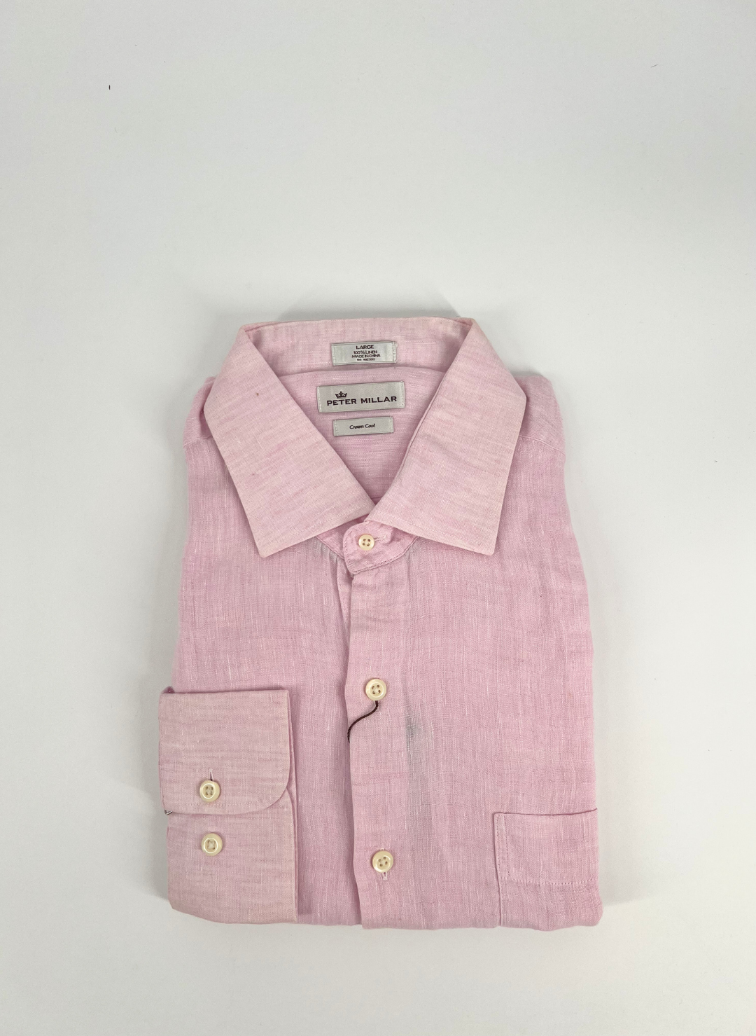 Linen Sport Shirt in Pink