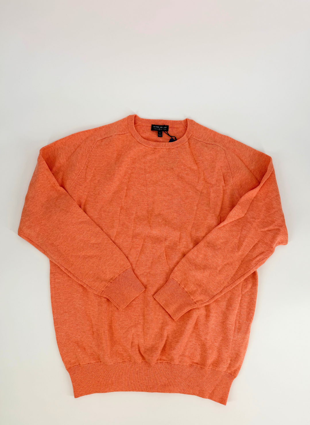 Cotton Crewneck Sweater in Nectarine
