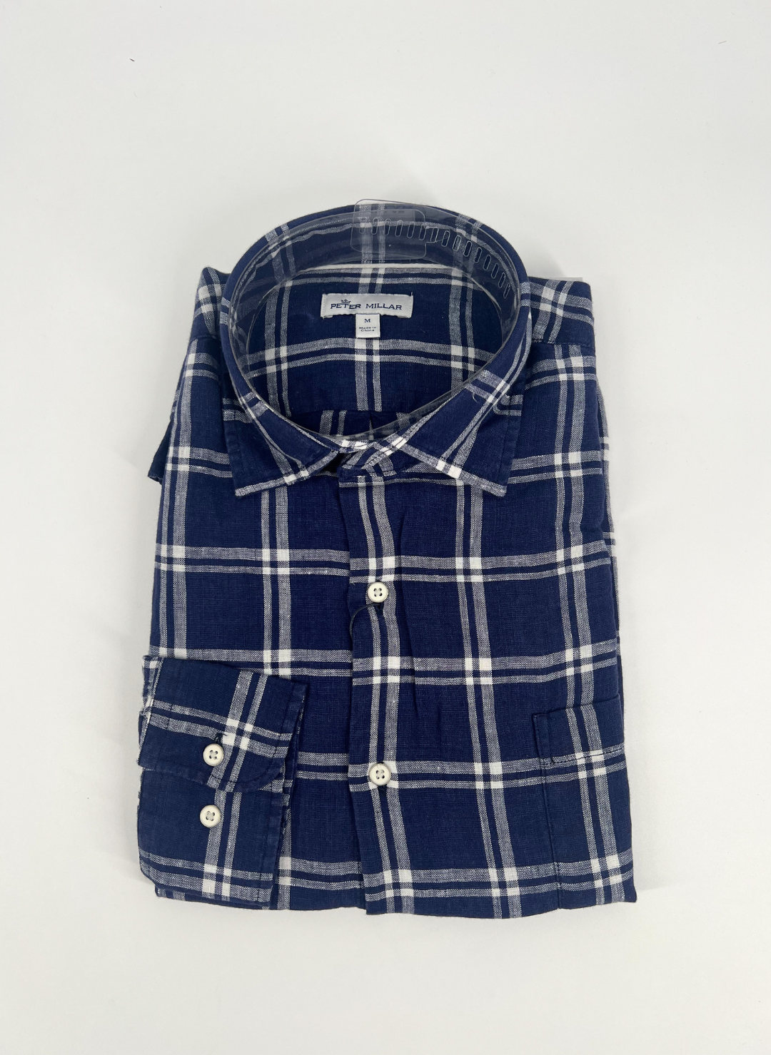 Seaside Morro Bay Linen Sport Shirt in Navy