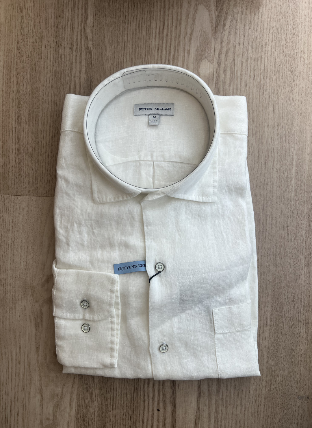 Coastal Garment Dyed Linen Sport Shirt in White