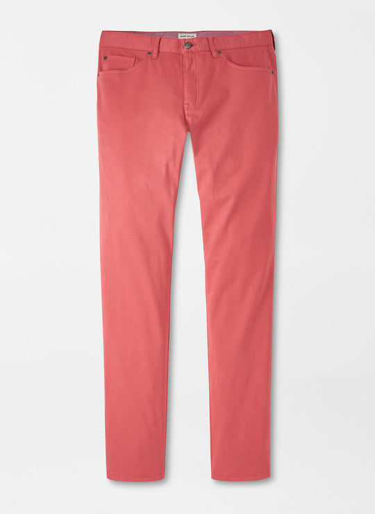 Peter Millar Ultimate Sateen Five-Pocket Pant In Cape Red