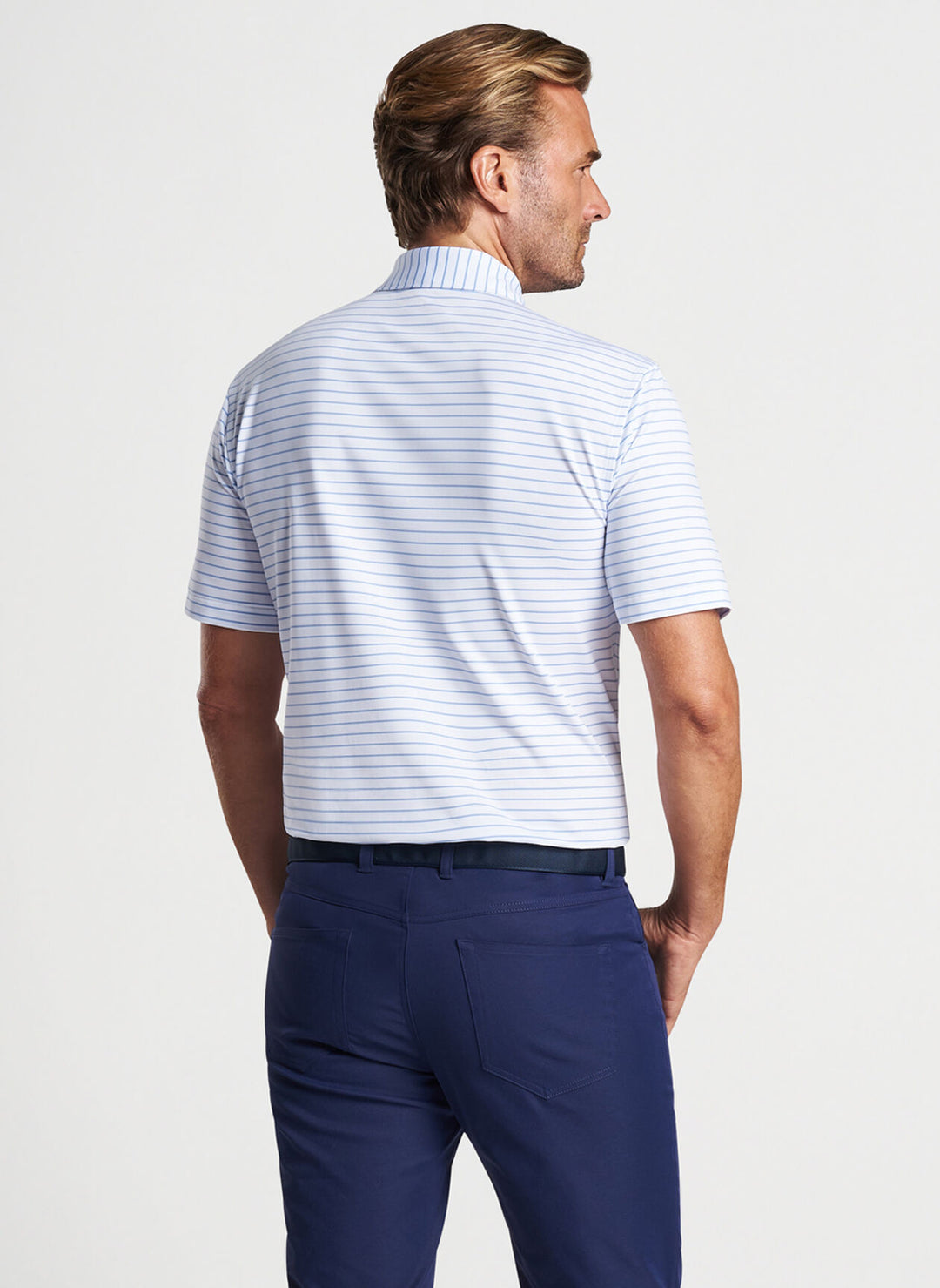 Peter Millar Drum Performance Jersey Polo In White