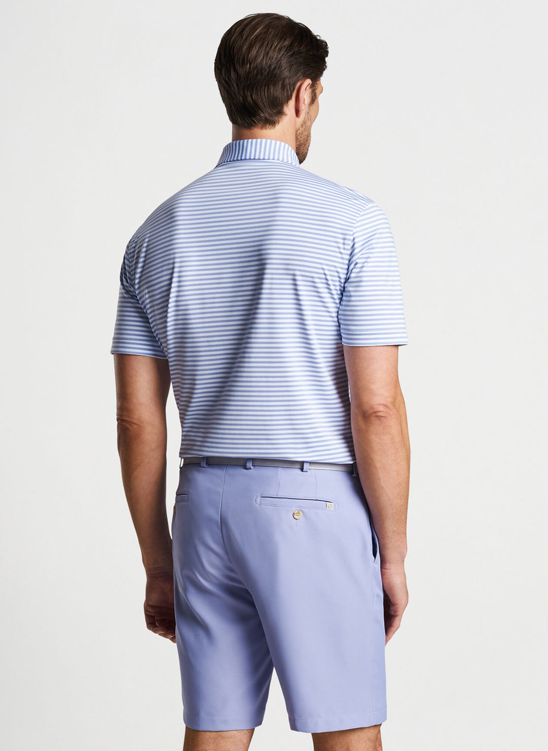 Peter Millar Empire Performance Jersey Polo In Lavender Fog