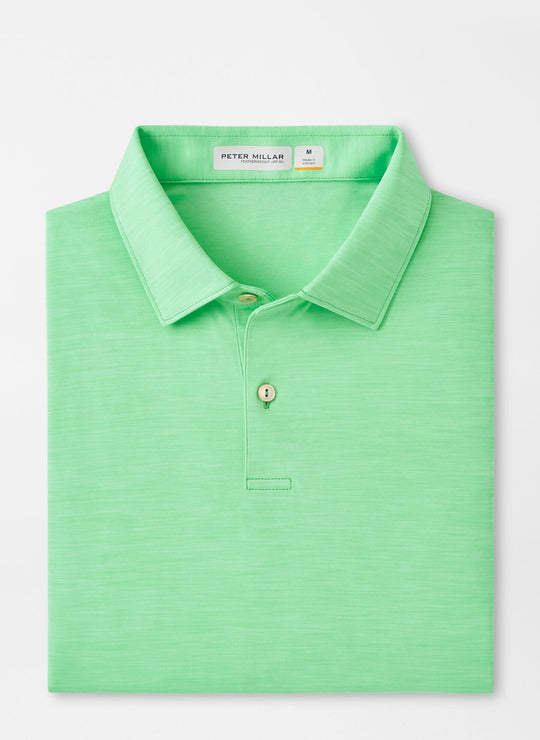 Peter Millar Featherweight Performance Mélange Polo In Summer Meadow