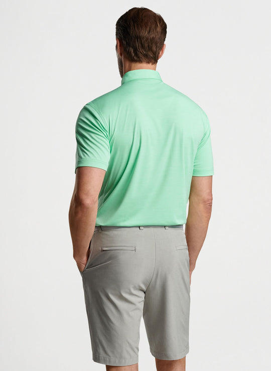 Peter Millar Featherweight Performance Mélange Polo In Summer Meadow