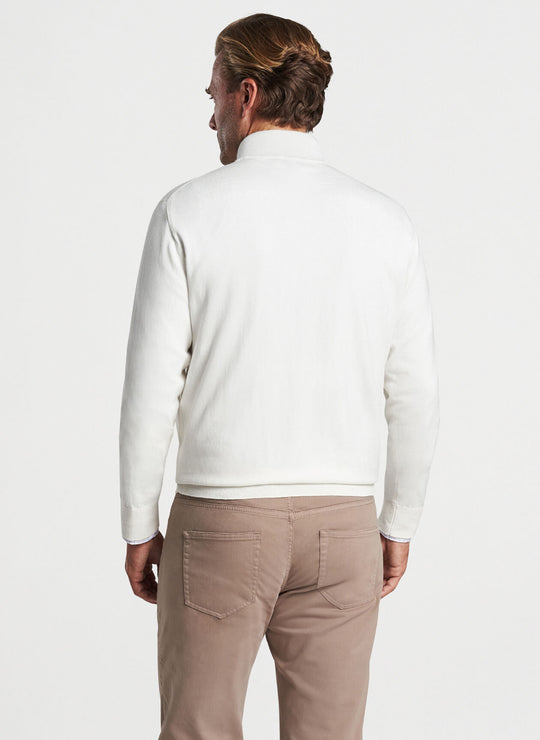 Peter Millar Whitaker Quarter-Zip Sweater In Ivory