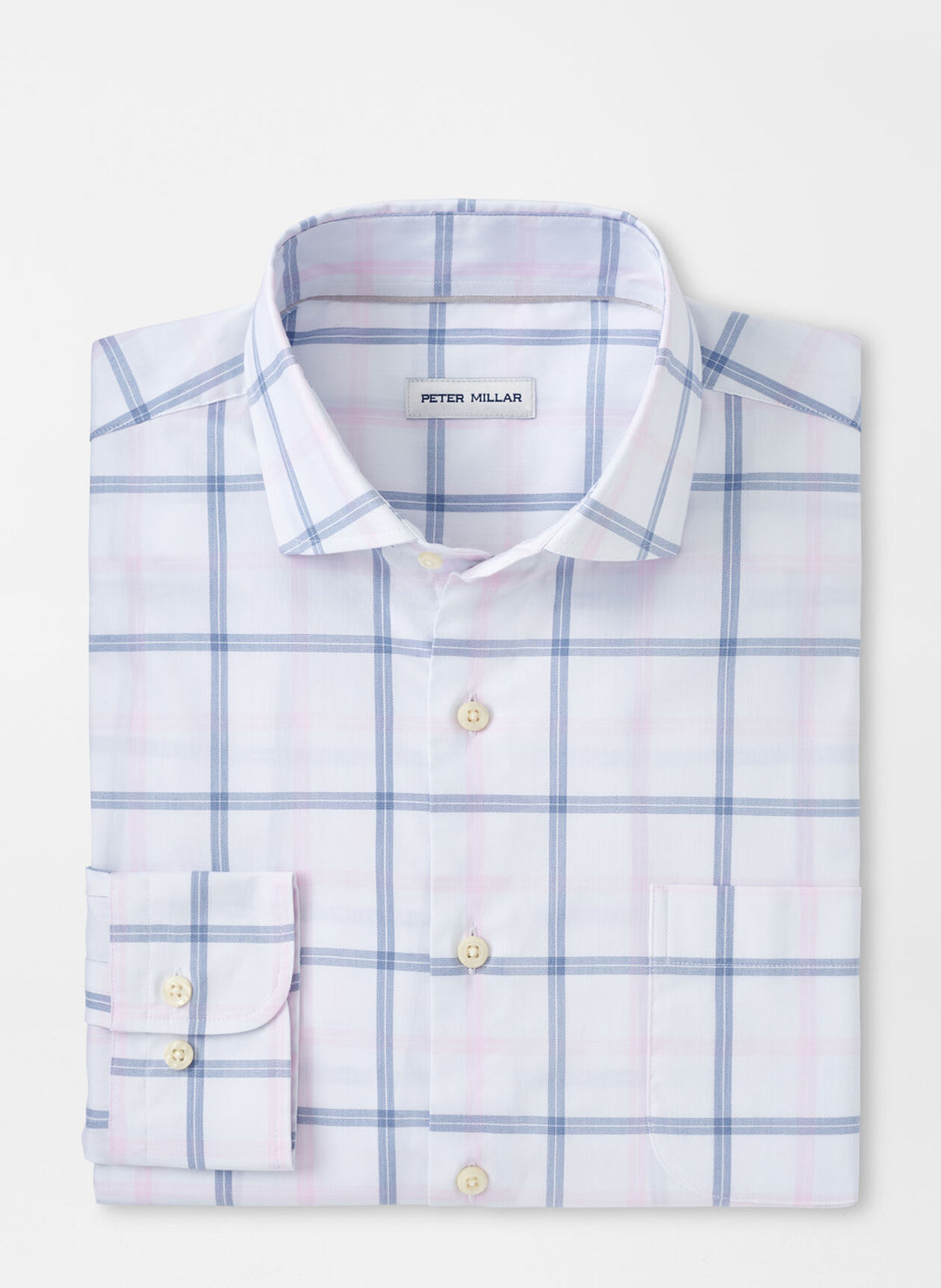 Peter Millar Abbot Crown Lite Cotton-Stretch Sport Shirt In Palmer Pink
