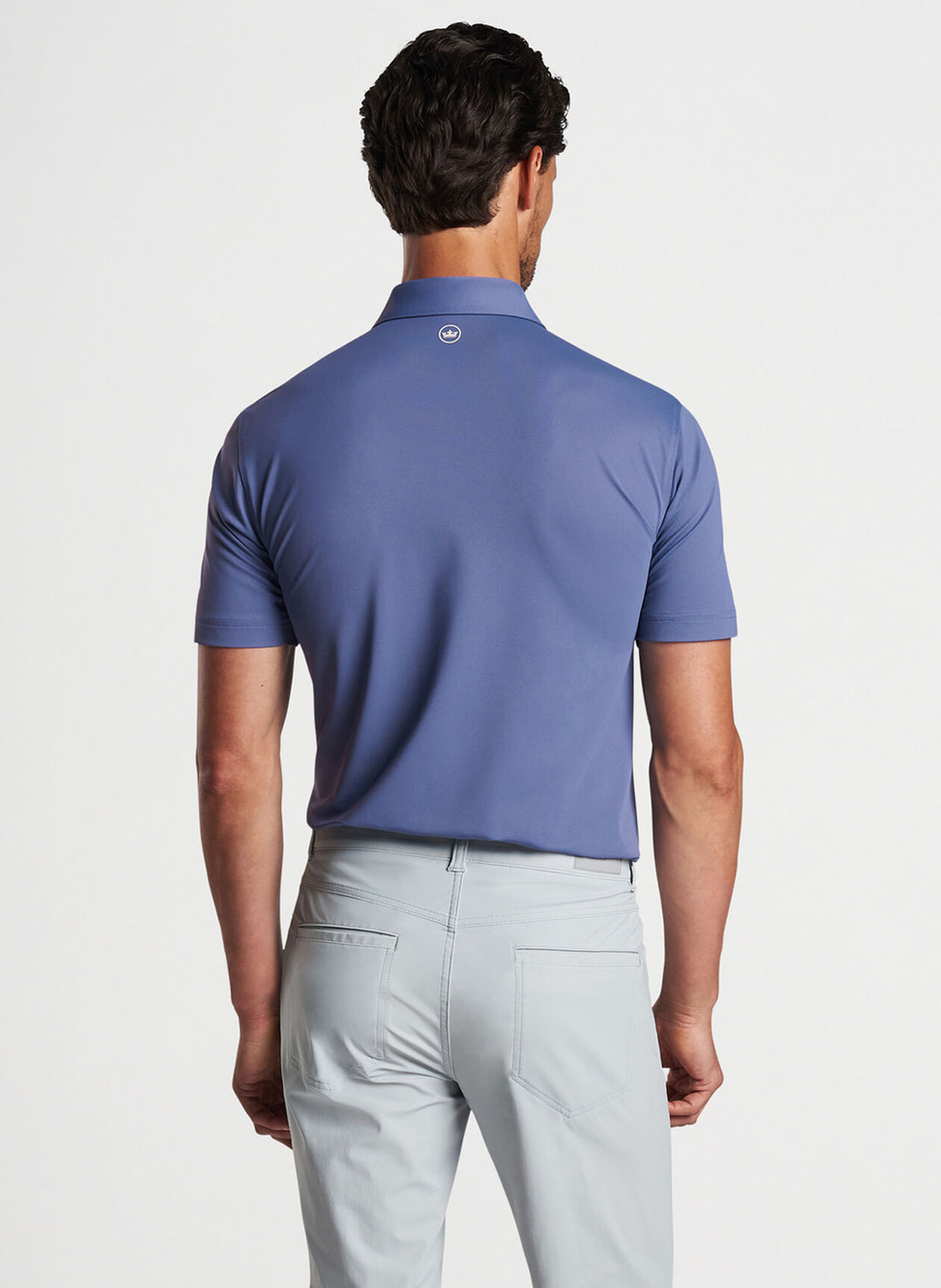 Peter Millar Soul Performance Mesh Polo In Blue Pearl