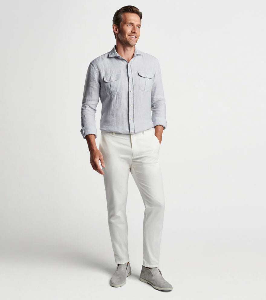 Lev Linen Sport Shirt in British Grey