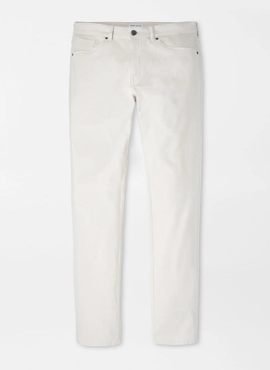 Peter Millar Signature Sateen Five-Pocket Pant In Stone