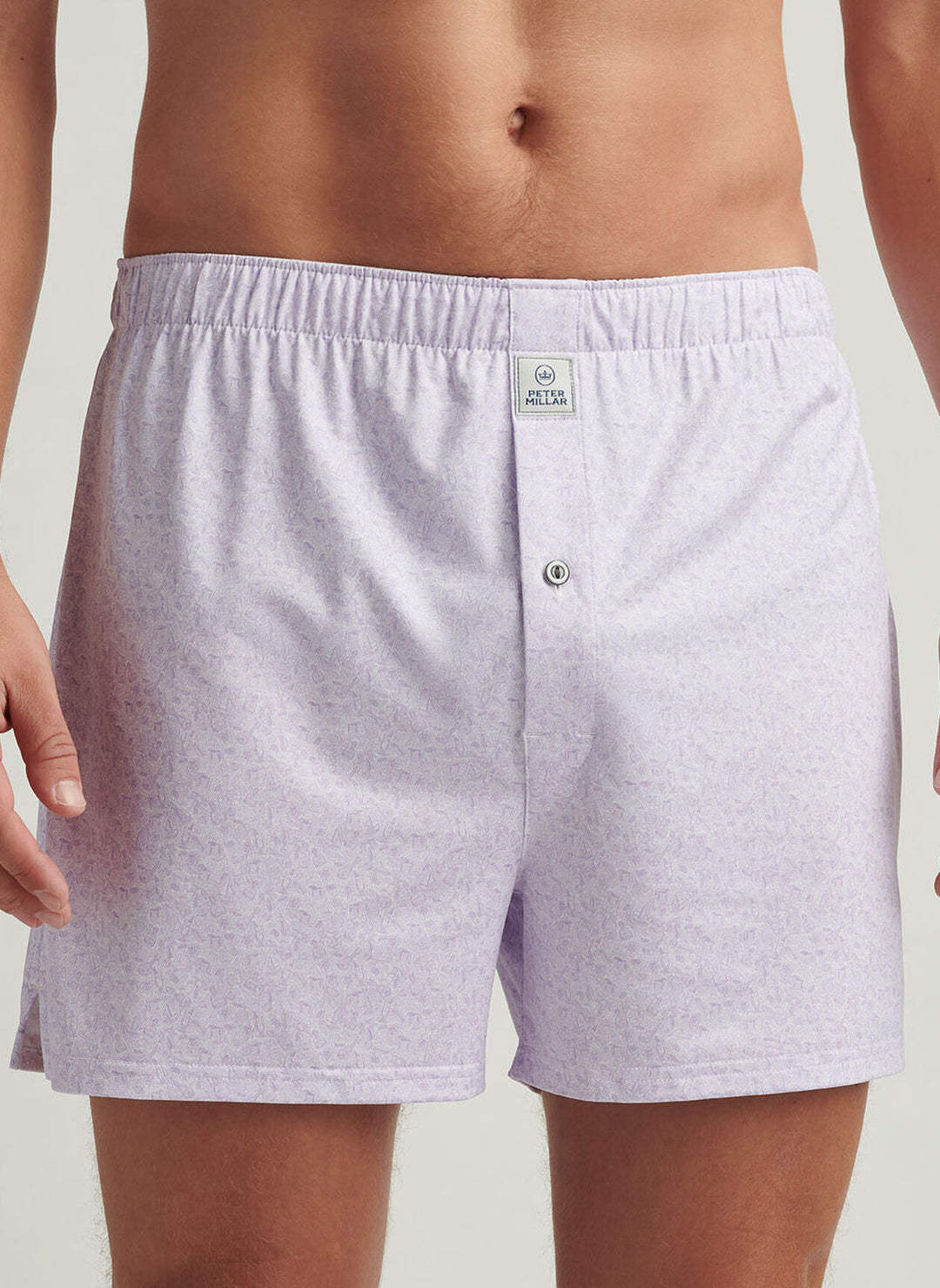 Peter Millar Getaway Performance Boxer Short In White