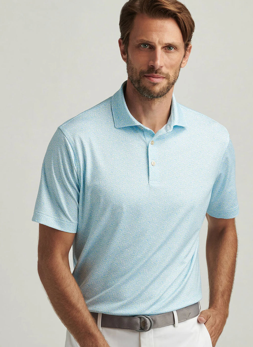 Peter Millar Mezcal Performance Jersey Polo In White