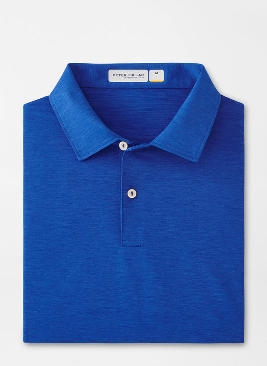 Peter Millar Featherweight Mélange Polo In Tide