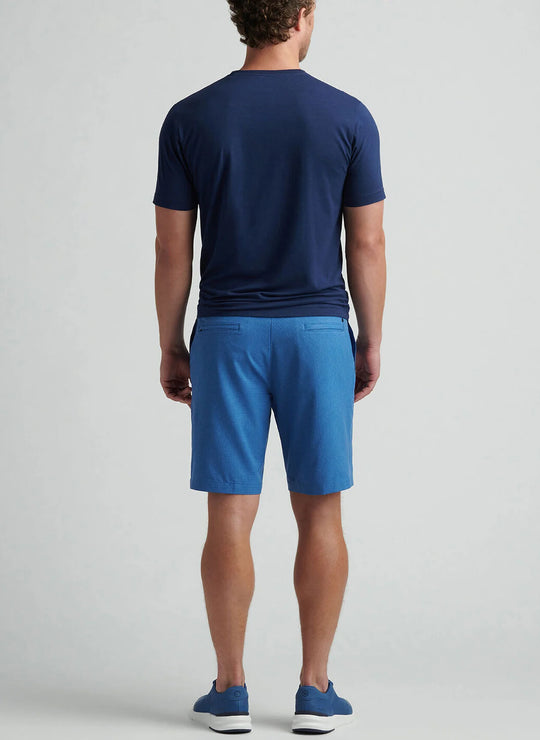 Peter Millar Shackleford Gingham Performance Hybrid Short Sailor Blue