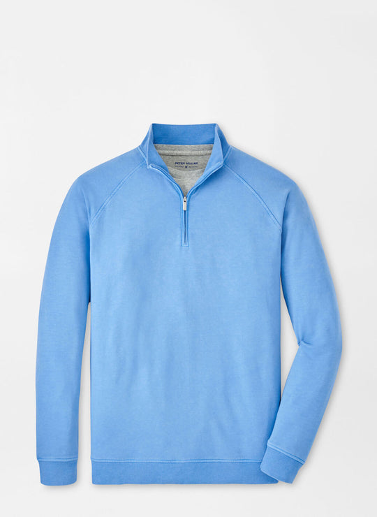 Peter Millar Lava Wash Quarter-Zip In Blue Poppy